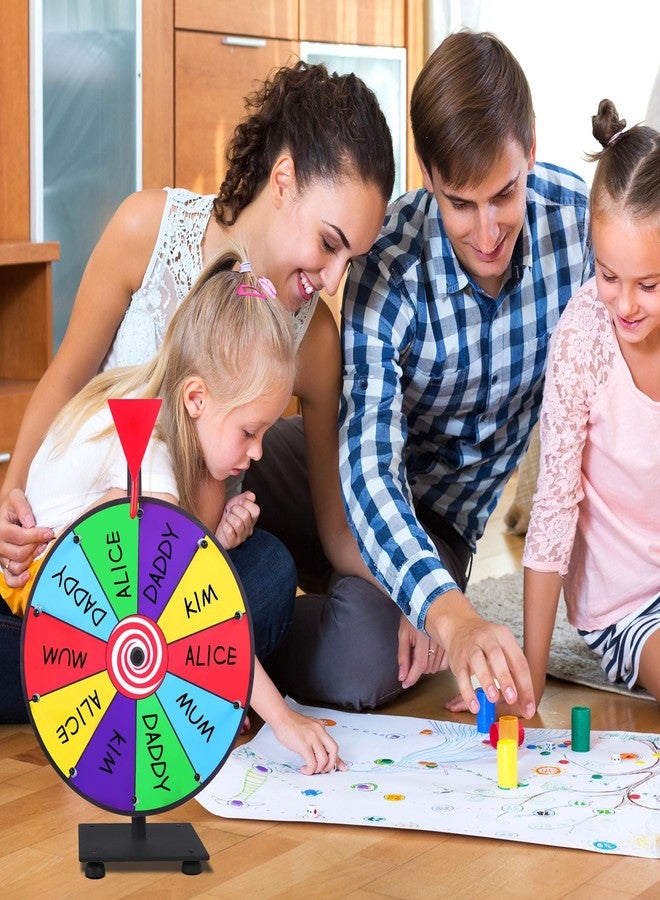 SHANTRA 12 Inch Spinning Prize Wheel with Durable Base, 10 Slots Tabletop Spinner, with Dry Erase Marker and Eraser, Easy to Install, for Fortune Spin Game in Parties, Classroom, Home, Raffles, Holidays - Image 2